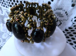 wide black oval bracelet a